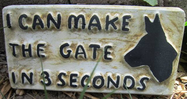 Hand Painted - Plaque I Can Make The Gate In 3 Seconds - Click Image to Close